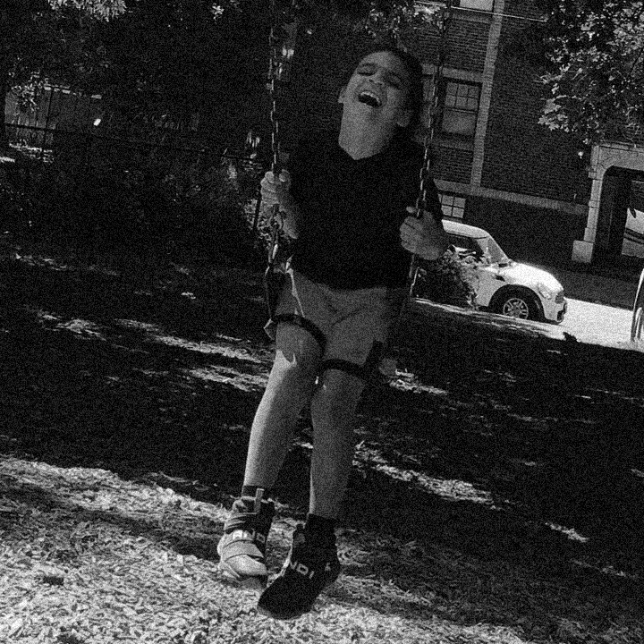 An ACAP camper swinging.